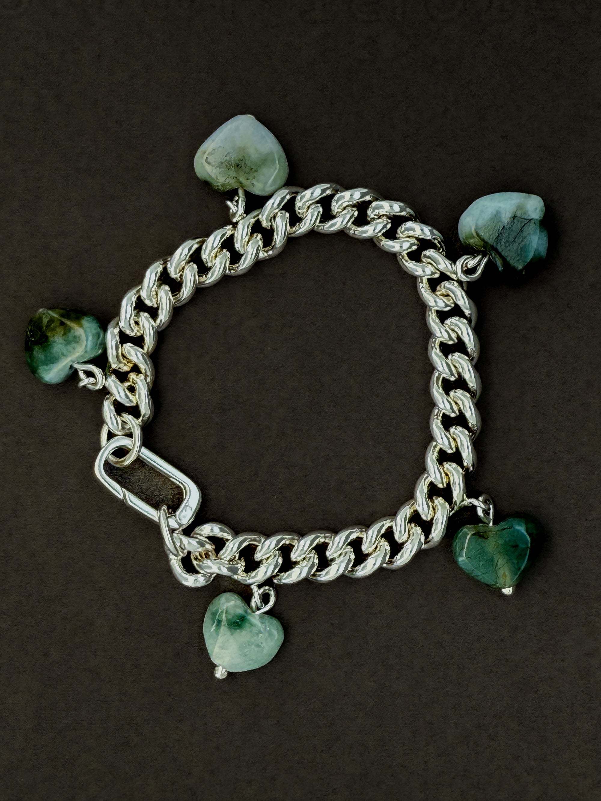 Hearty Jade Rock Bracelet
