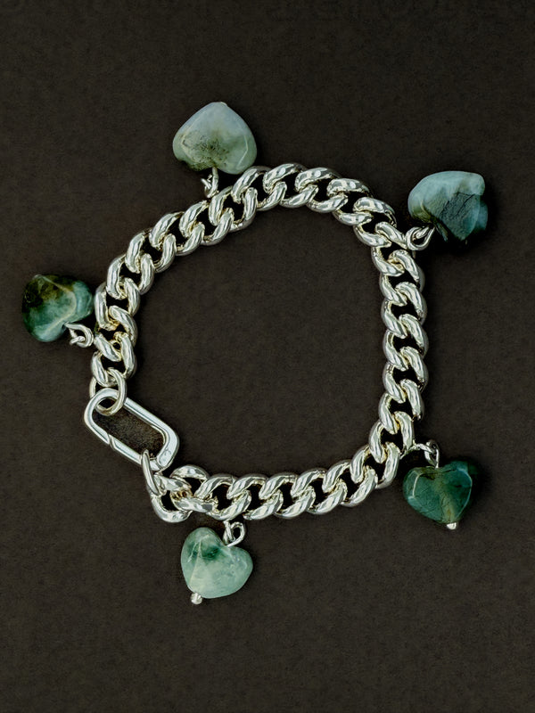 Hearty Jade Rock Bracelet