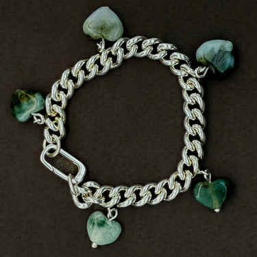 Hearty Jade Rock Bracelet