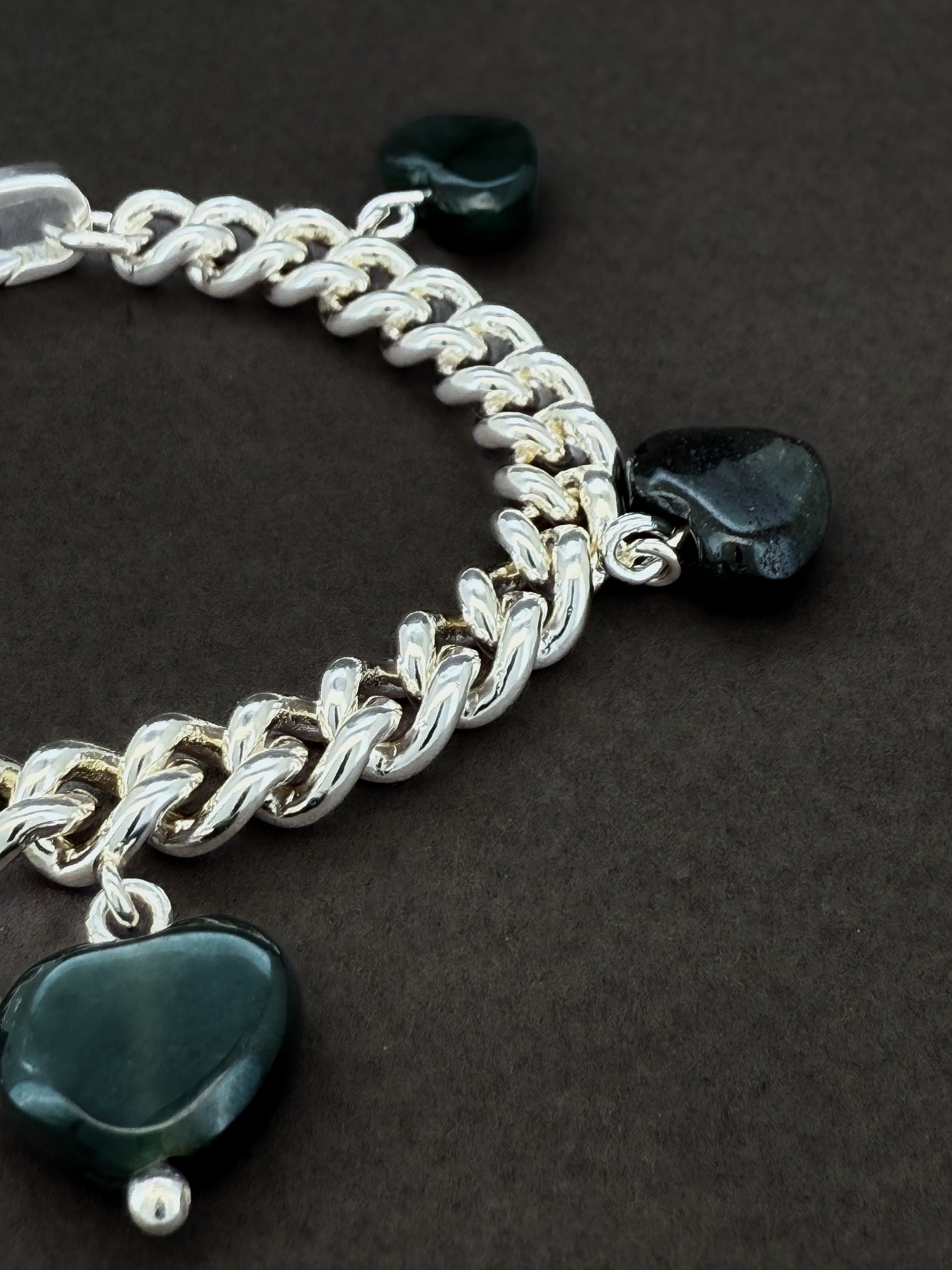 Hearty Jade Rock Bracelet