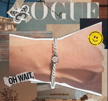 Daisy Curb Chain Bracelet