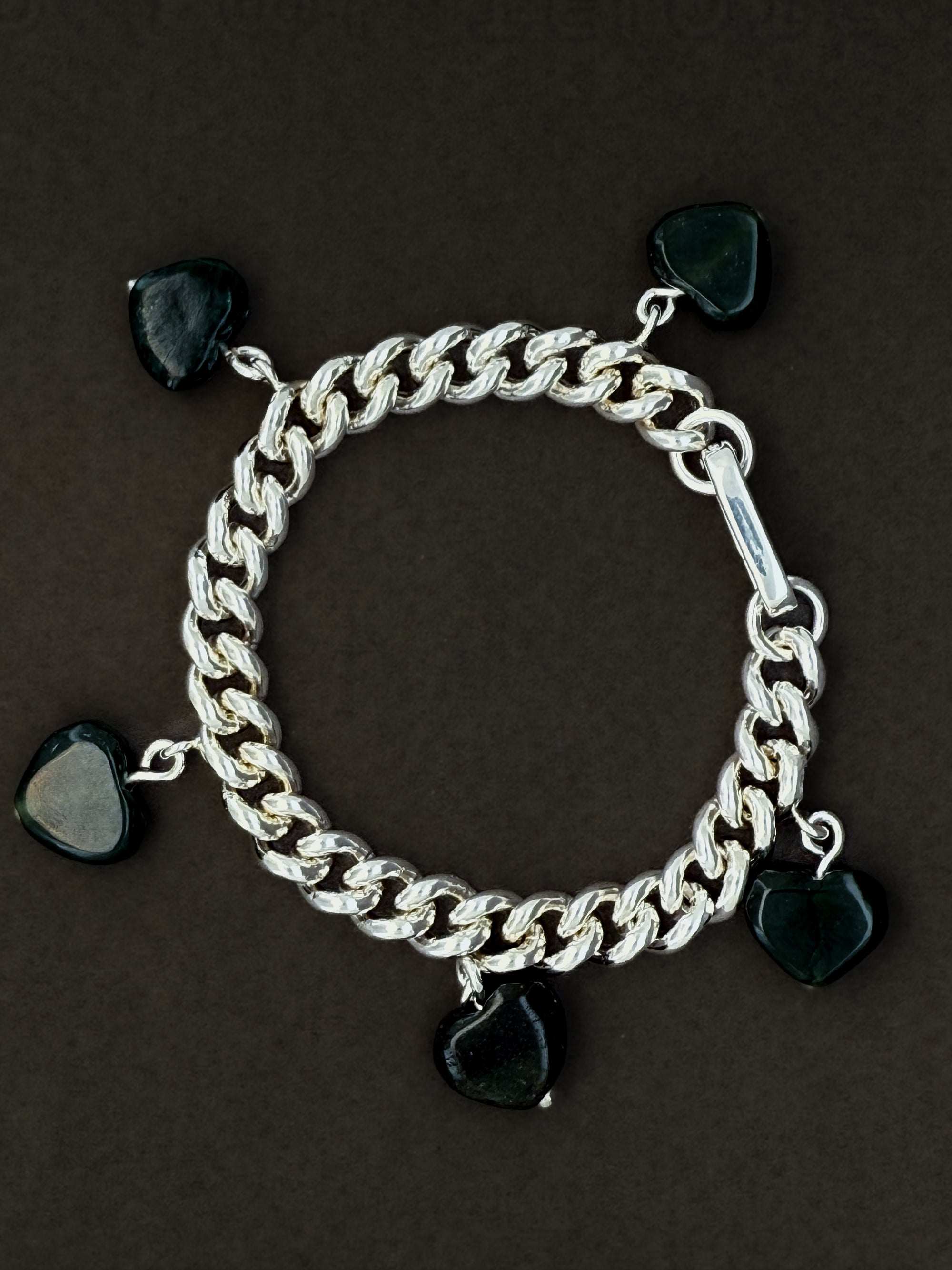 Hearty Jade Rock Bracelet