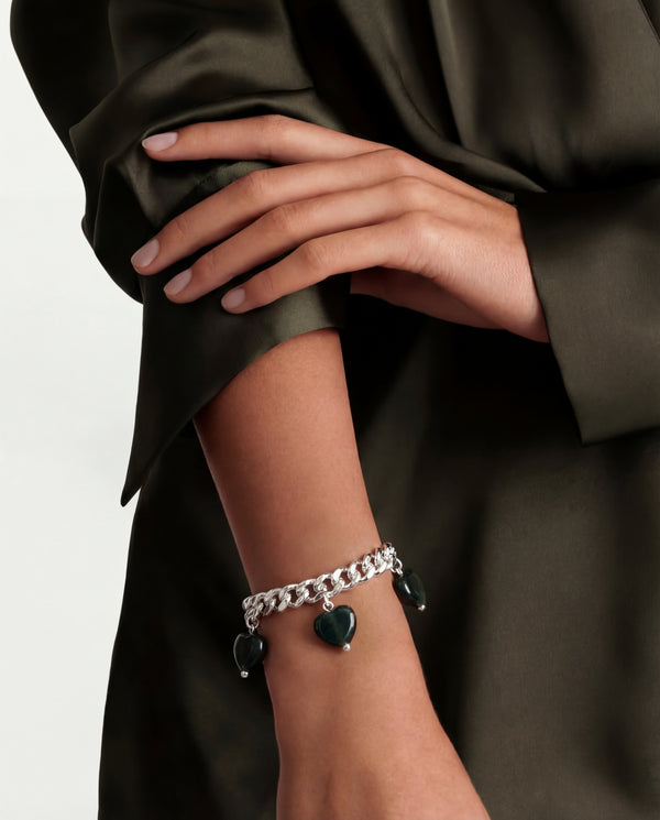 Hearty Jade Rock Bracelet