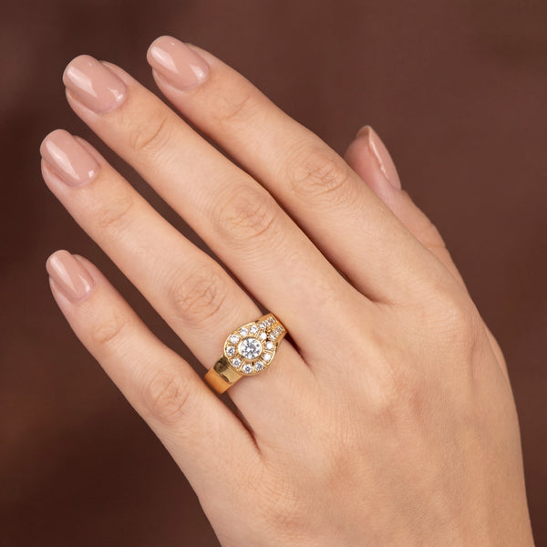 Vintage belt diamond ring