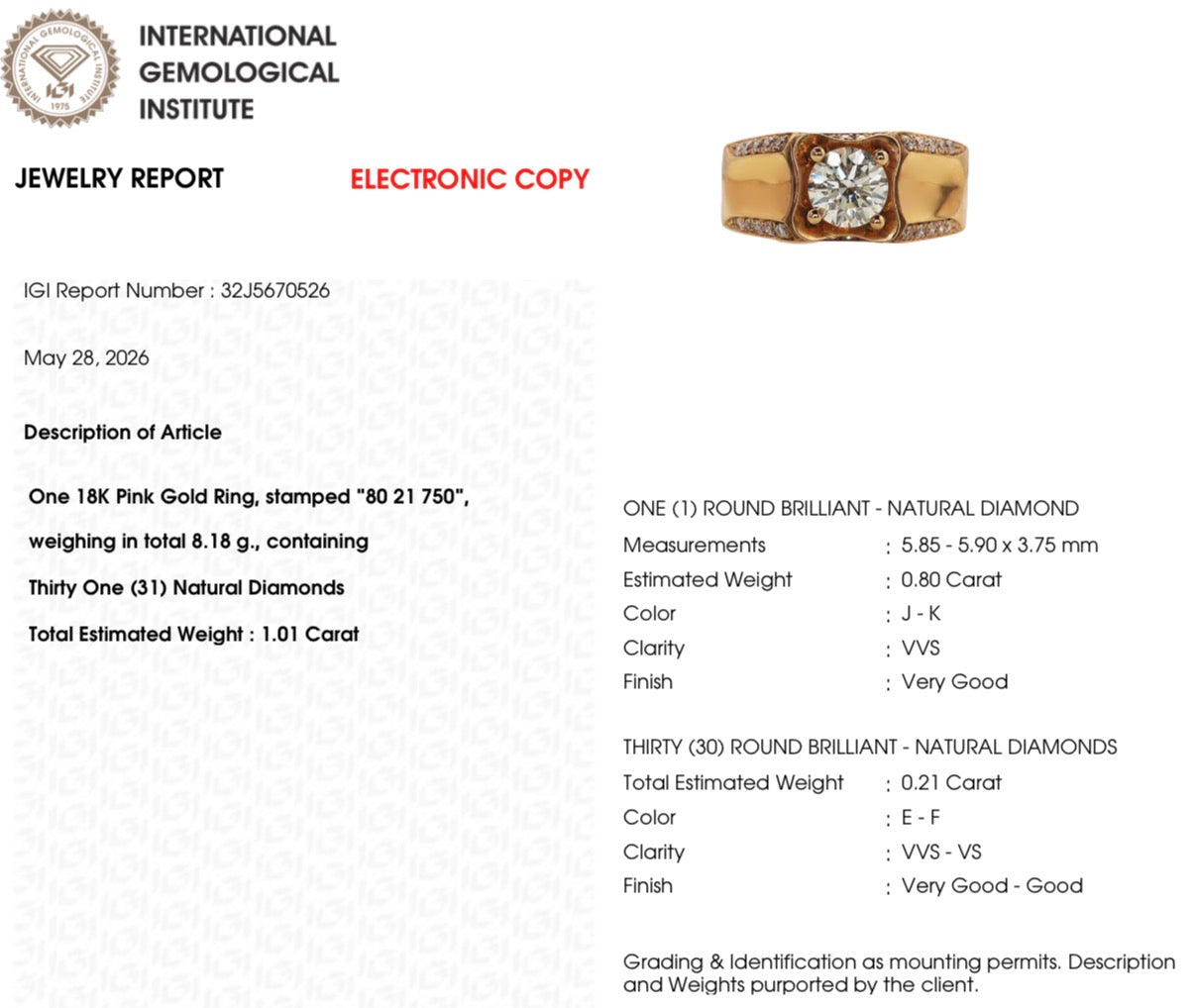 Vintage Diamond Men Ring