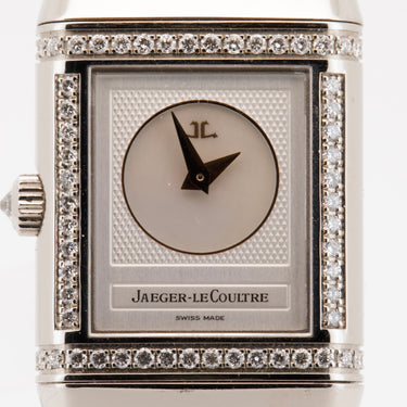 Preloved Jaeger-LeCoultre Reverso Duetto 18K White Gold Diamond Ladies Watch
