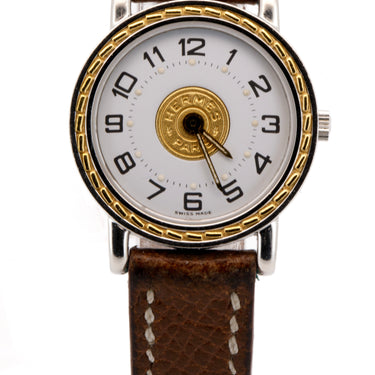 Preloved Hermes Vintage Sellier Steel 1.693 Ladies Watch