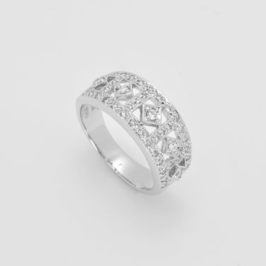 Vintage Crown Diamond Stack Ring