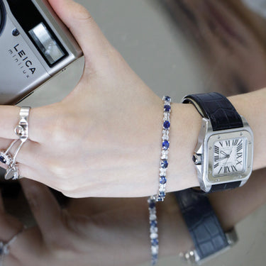 Sapphire and diamond bracelet