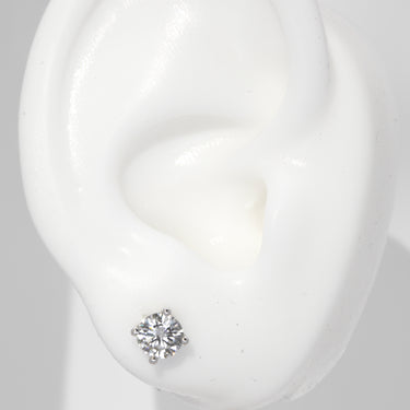 0.65ct Round Brilliant Cut Diamond Ear Stud