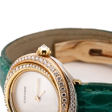 Preloved Cartier 18K Yellow Gold Trinity Diamond Watch