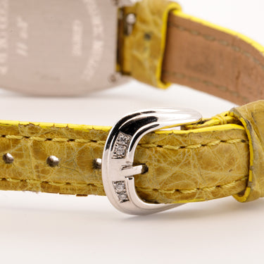 Preloved Franck Muller Tonneau Curvex Petit Case diamond2500 18k White Gold Watch