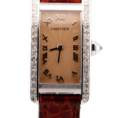Preloved Cartier Tank 18K White Gold Diamond 1713 Watch