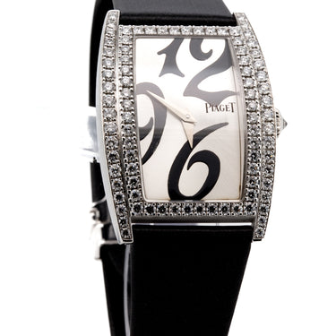 Preloved Piaget Limelight Tonneau 18K White Gold Diamond Ladies Watch